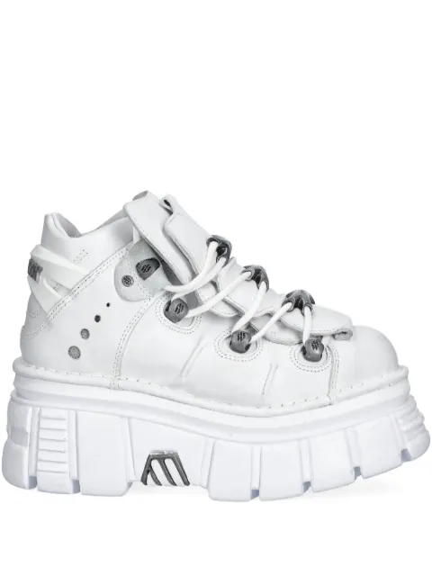 NEW ROCK M-106-S53 platform lace-up trainers White M106S53