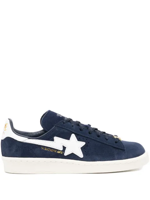A BATHING APE® star-patch suede trainers Blue 001FWJ232906C