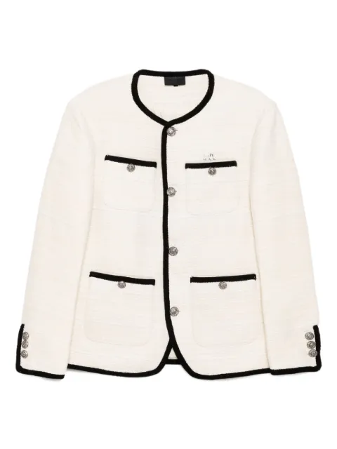 A BATHING APE® ornament-embellished tweed jacket Neutrals 001LJK201026I