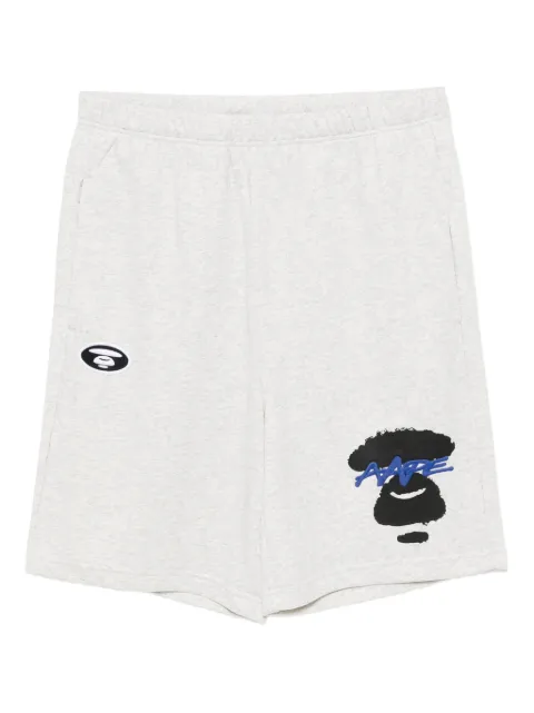 AAPE BY *A BATHING APE® embroidered-logo shorts Grey ASPC604XBO