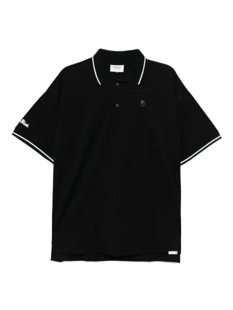 A BATHING APE® logo-embroidered polo shirt Black 001POK201002I