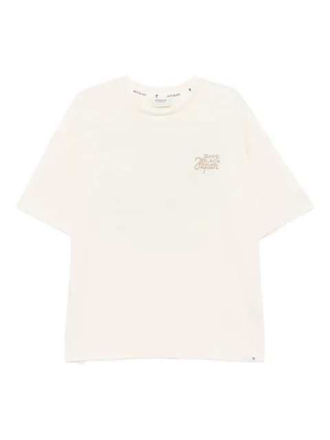 A BATHING APE® logo-embroidered T-shirt Neutrals 001CSK701304M
