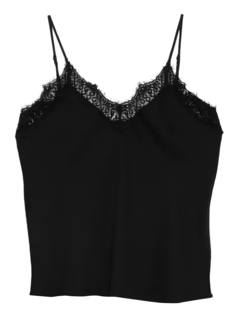 NISSA lace-trim top Black TOP16349