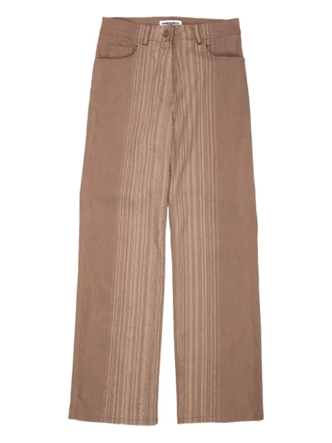 Anne Isabella laser-treated jeans Brown FW23DET1O