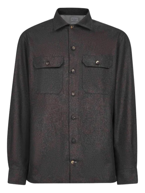 Brunello Cucinelli patch-pocket buttoned shirt Brown M038P0720C338