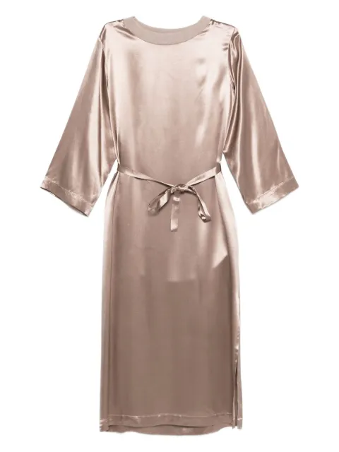 Peserico satin midi dress Neutrals A02071A1514A