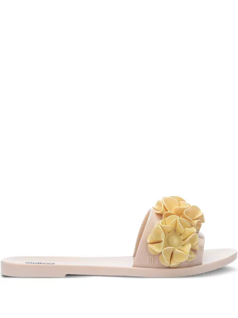 Melissa Babe Springtime flower-embellished slides Neutrals 35851BE198