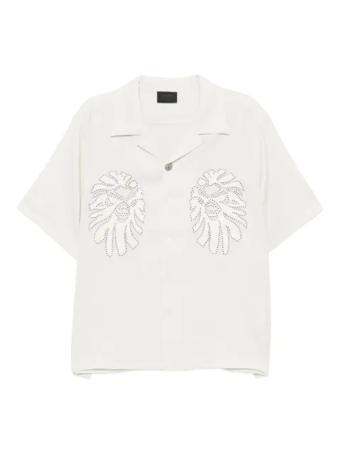 A BATHING APE® stud-embellished shirt Neutrals 001SRK201013I