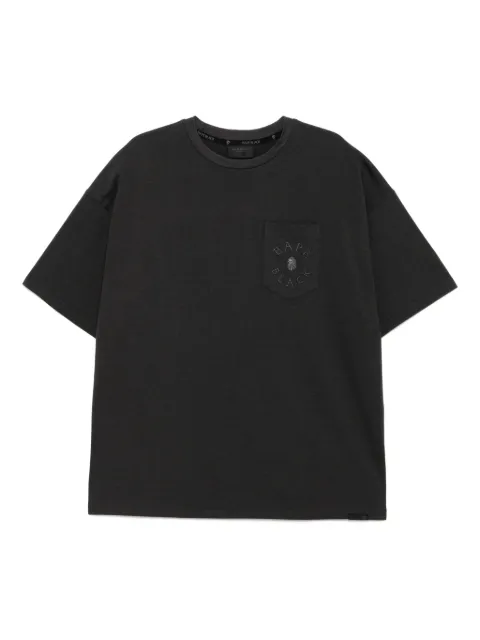 A BATHING APE® logo-embroidered T-shirt Grey 001CSK701301M