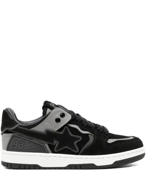A BATHING APE® star-patch lace-up trainer Black 001FWK302313L