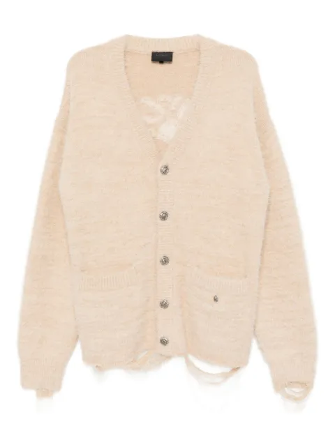 A BATHING APE® logo-embroidered cardigan Neutrals 001KNK701304M