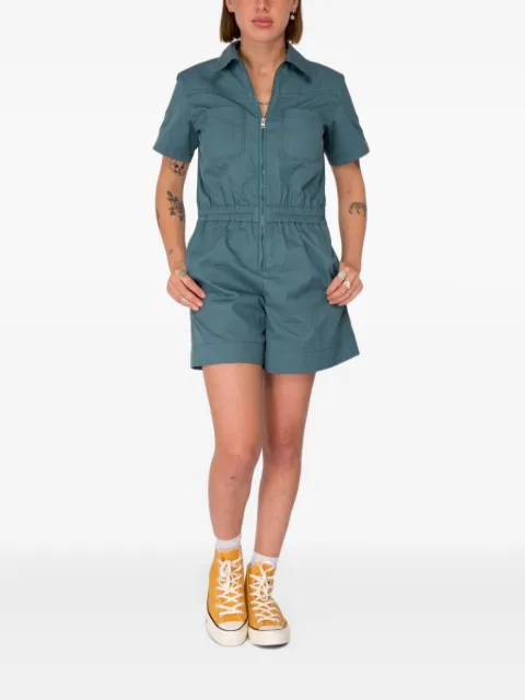A.P.C. short-sleeve zip playsuit Blue COEBXF08347