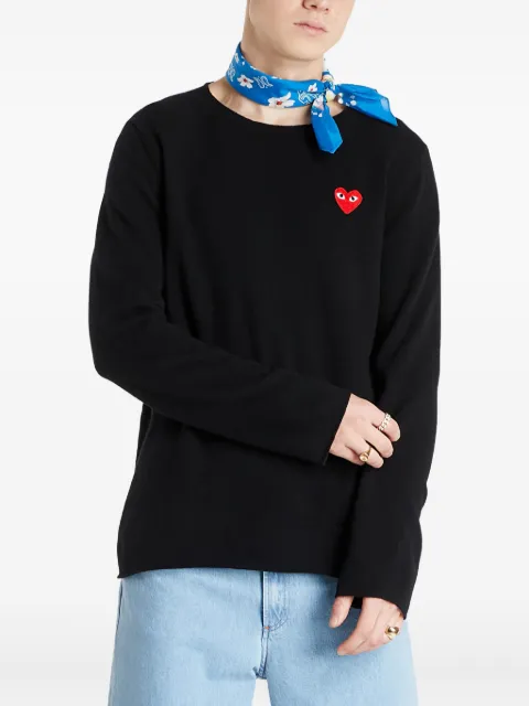 Comme Des Garçons Play heart-patch sweater Black AXN068BLACK