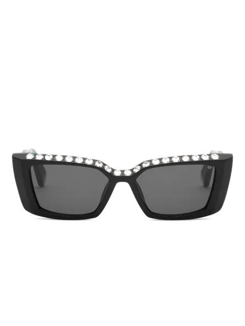 Philipp Plein Eyewear crystal-square sunglasses Black AAEAWES0185PXV086N