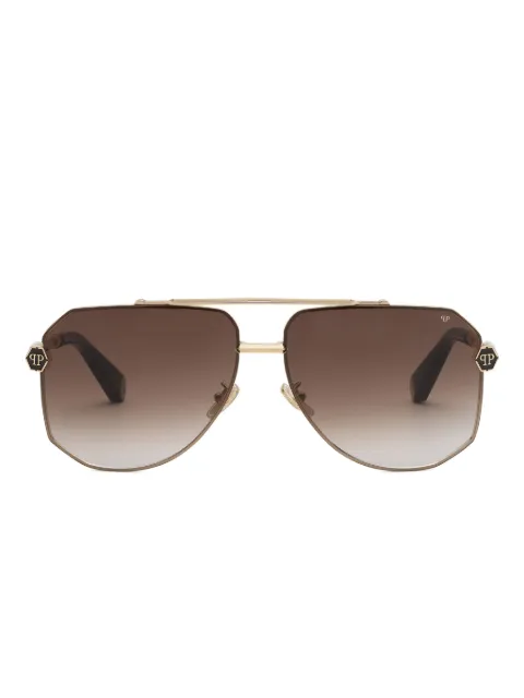 Philipp Plein Eyewear geometric-frame sunglasses Gold AAEAMES0291PXV037N