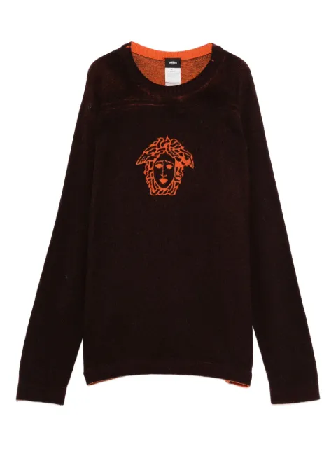 Versace Pre-Owned 2000s Medusa Head-motif sweater Brown VE250LD