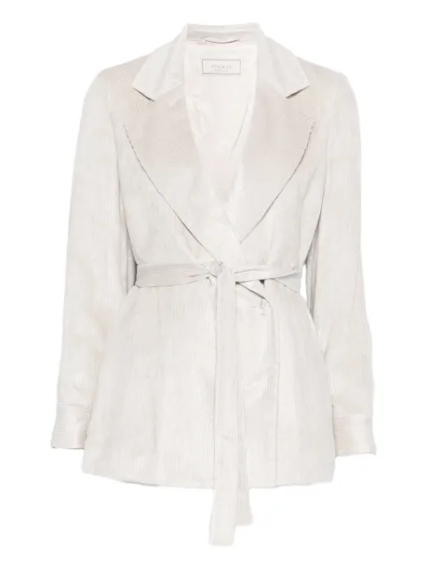 Peserico belted fitted jacket Neutrals A01195Z00A01596