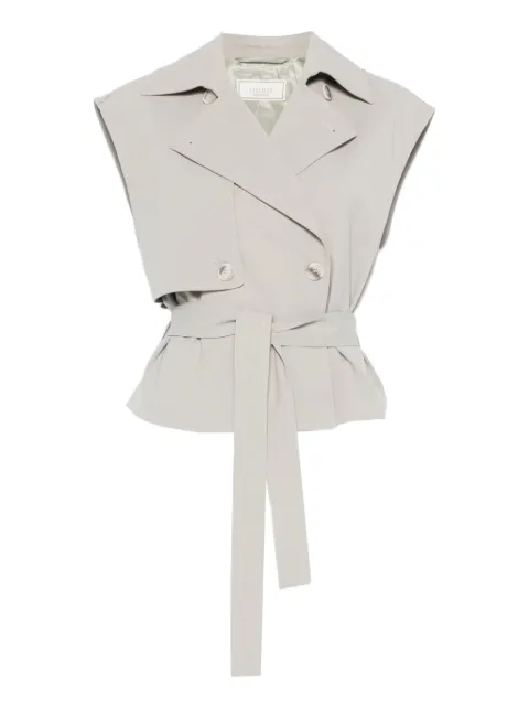 Peserico sleeveless double-breasted jacket Grey A03637A00668
