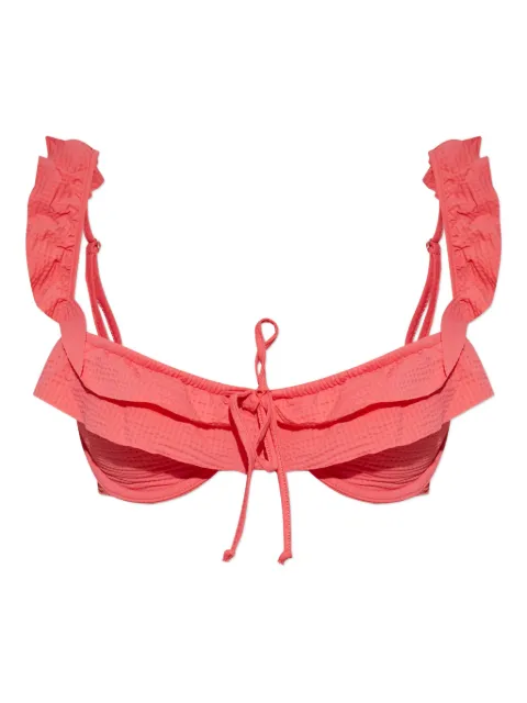 Marysia ruffled-trim bikini top Pink ST182