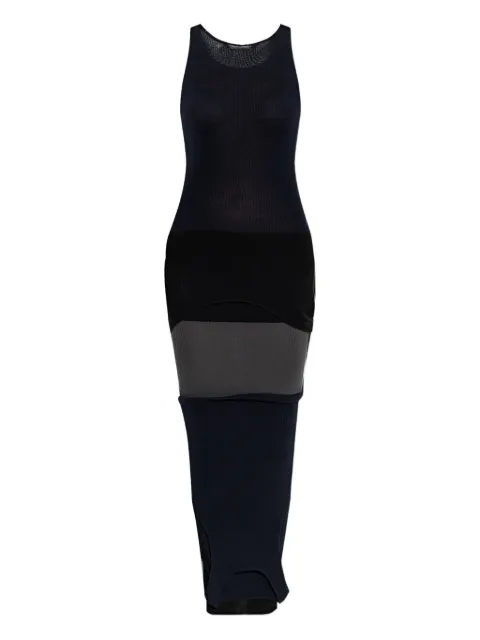 Balenciaga ribbed layered dress Black 831075T3390