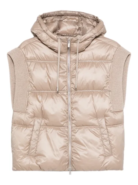 Peserico hooded quilted vest Neutrals A034452200J