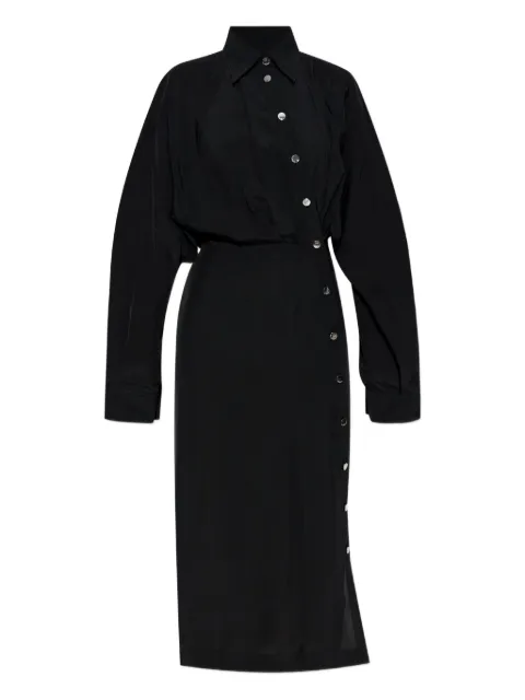 Sportmax button-fastening shirt dress Black 2522226081600