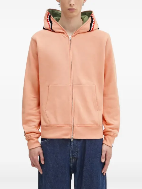 A BATHING APE® shark-motif zip-up hoodie Pink 1K70115006