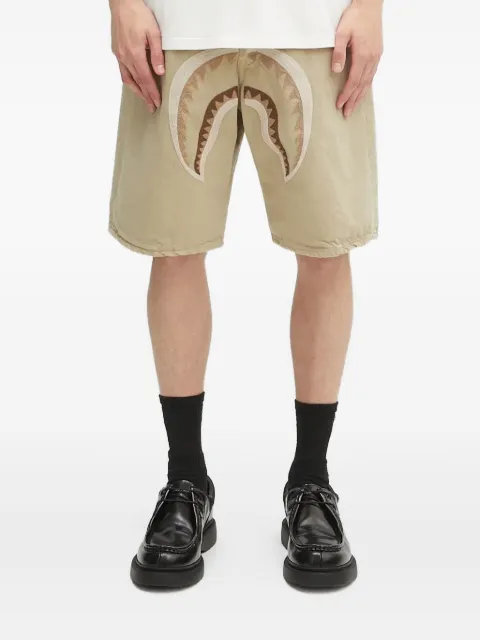 A BATHING APE® garment-dyed denim shorts Neutrals 1K80114