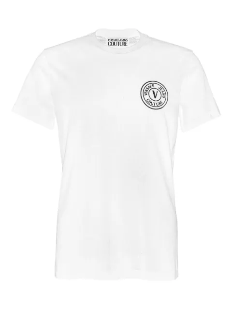 Versace Jeans Couture logo-print T-shirt White 79GAHT00CJ00T