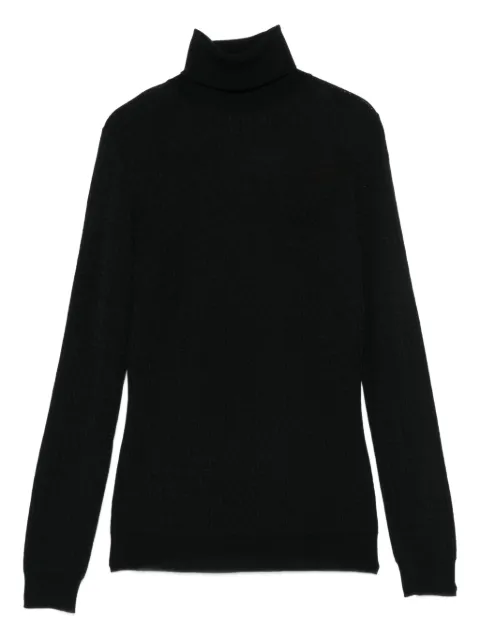 Elisabetta Franchi turtleneck ribbed top Black MK23S56E2