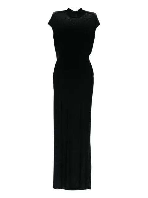 Jean Paul Gaultier mesh-panelled maxi dress Black DR046M001