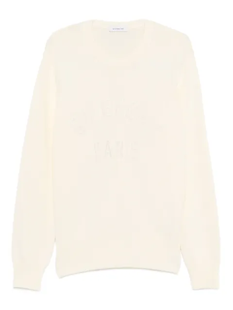 Givenchy logo-embroidered sweater Neutrals BM90W04YNM