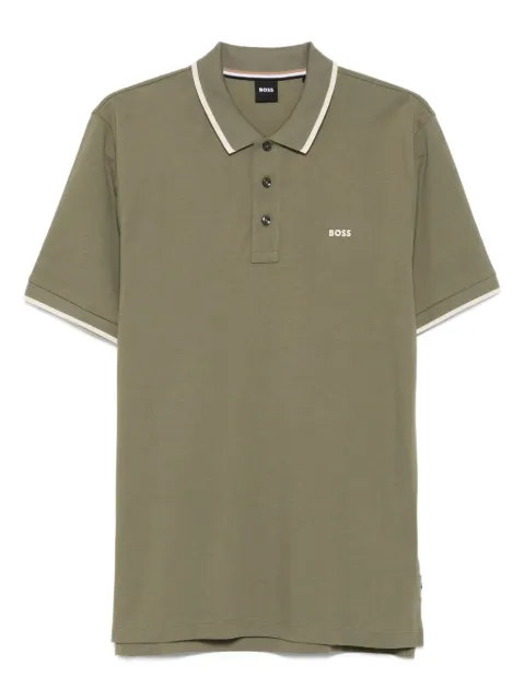 BOSS cotton polo shirt Green 50494697