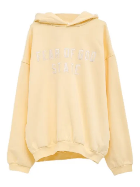 FEAR OF GOD ESSENTIALS embroidered-logo hoodie Yellow 192SP256218F