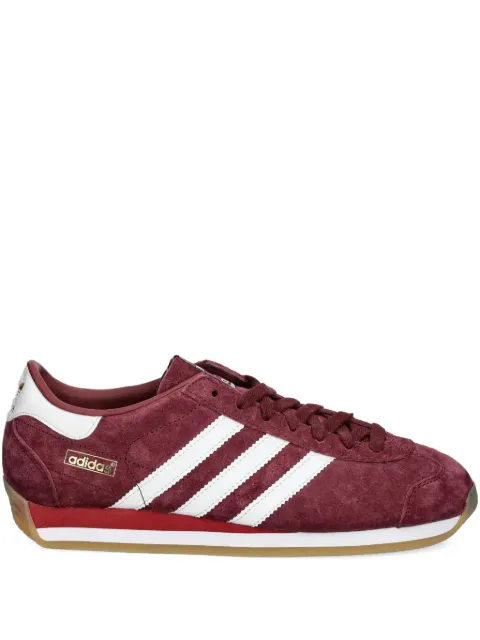 adidas suede three-stripe sneakers Red JH9818
