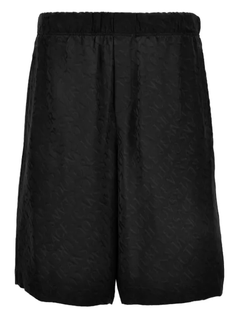 Versace Jeans Couture Versace Allover logo-print elasticated-waist shorts Black 79GAD108N0604