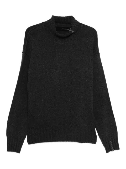 Isabel Benenato high-neck ribbed-hem sweater Grey UK22F25