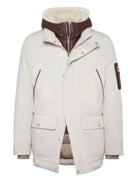 Brunello Cucinelli double closure padded jacket White MV4061627CRM33