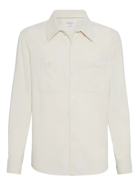Brunello Cucinelli pocket cotton shirt Neutrals ML6880658C7045