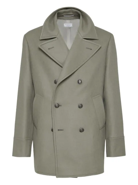 Brunello Cucinelli double-breasted wool coat Green MY4967026KCOZ42