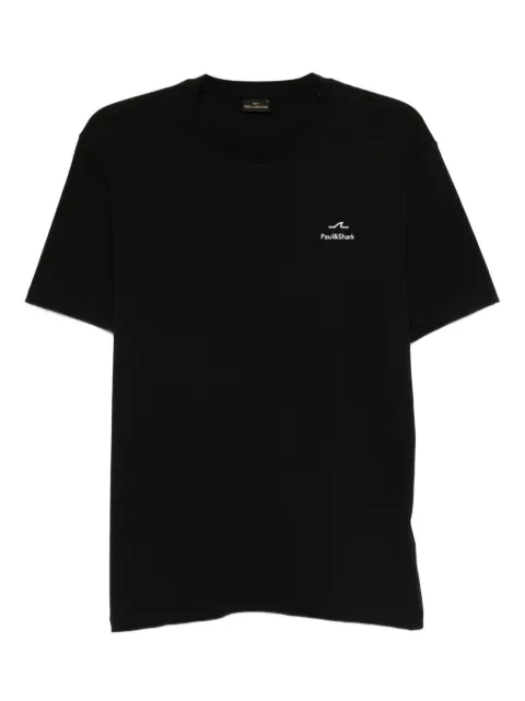 Paul & Shark logo-embroidered cotton T-shirt Black 25411074