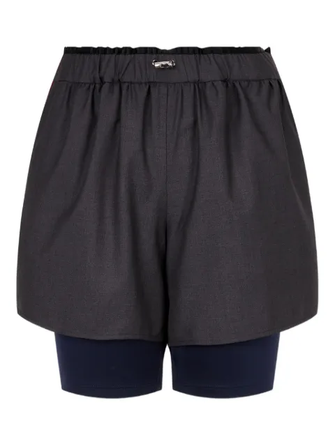 TOMBOY layered pocketed knee-length shorts Grey 9105231011