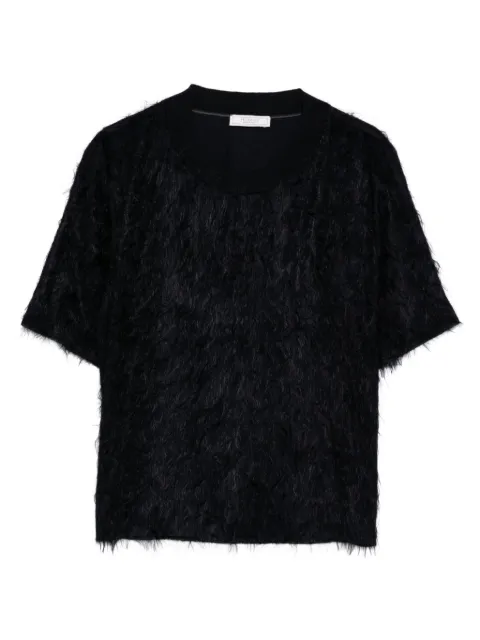 Peserico fringed short-sleeve T-shirt Blue A061557002A