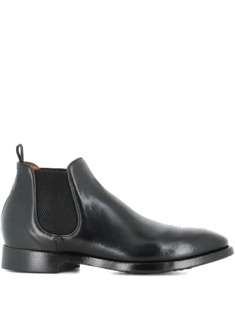 Officine Creative elastic-panel leather boots Black OCUPRO003AERCA1000