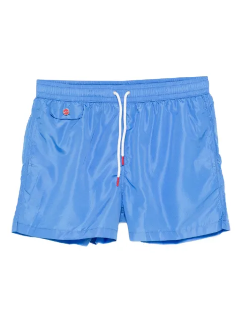 Kiton drawstring-waist swim shorts Blue UCOM2CK0750F6600A