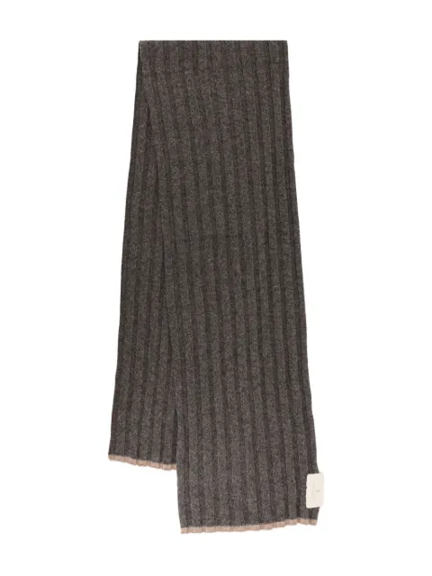Brunello Cucinelli ribbed cashmere scarf Grey M2240819CBL55