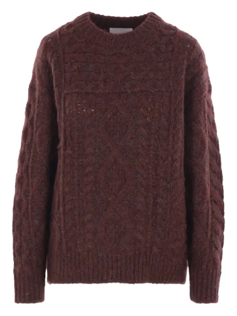 MARANT ÉTOILE cable-knit wool sweater Red PU0702FAC3L10E