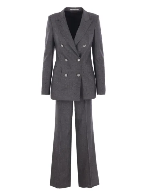 Tagliatore herringbone double-breasted suit Grey TPARIGI10BADH70014S1171