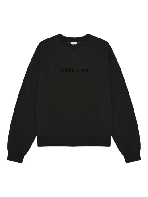 HERSKIND Lizette embroidered-logo sweatshirt Black 5687221