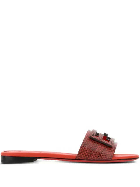 FENDI Baguette leather sandals Red 8R8136AU30